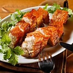 パリパリ皮の豚バラ焼き