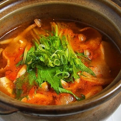 豆腐と豚バラのチゲ鍋風