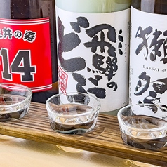 日本酒3種飲み比べ1320円(税込)