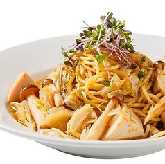 大山鶏ときのこの和風パスタ