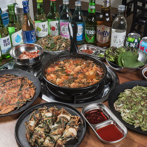 韓国料理/釜山式/ナッコプセ/ポッサム/チヂミ/堀江/四ツ橋/デート/女子会/カップル