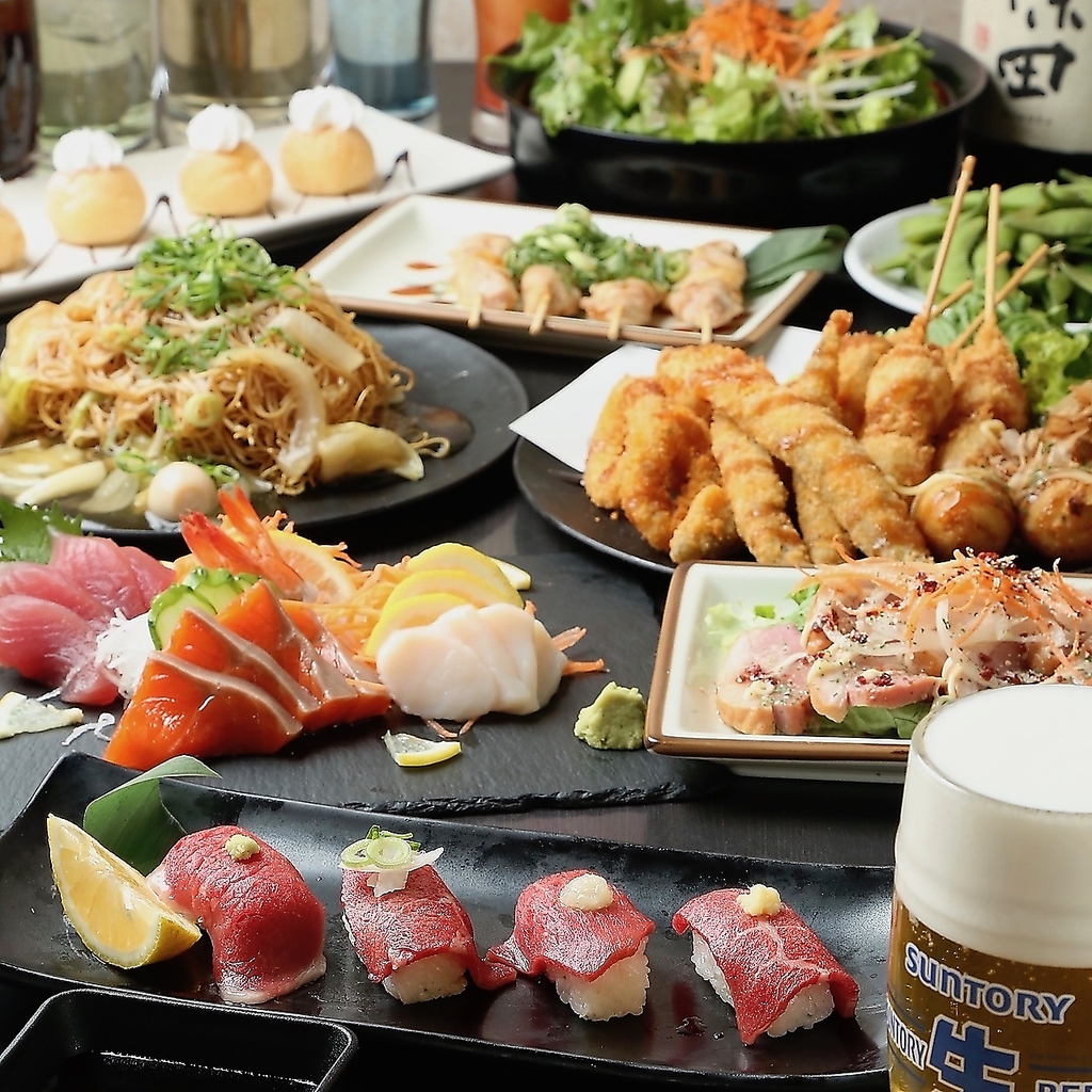 黒毛和牛の肉寿司は単品でもコースでもお楽しみいただけます♪ちょっと贅沢気分のお食事やご宴会に◎