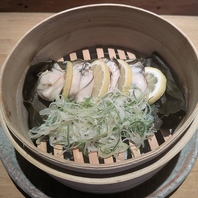 牡蠣のレモン昆布蒸し