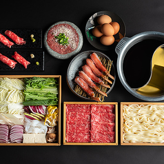 本ズワイ蟹と和牛寿司・厳選霜降り黒毛和牛のしゃぶしゃぶ・すき焼きコースの写真