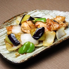 とりと野菜の黒酢炒め