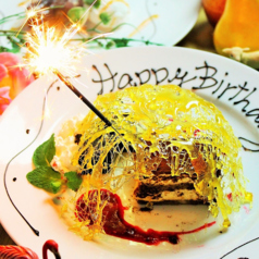 【誕生日や記念日に♪】　　　メッセージ付デザートプレート　1000円の写真