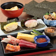 選べるネタで楽しむ手巻き鮨ランチ
