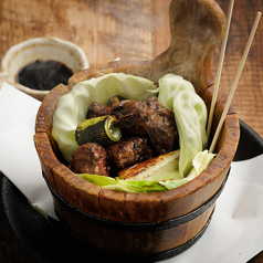 【名物】大山どり 桶焼き レバー／大山どり 砂肝のガリバタ焼き　各