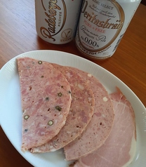 自家製ハム＆ドイツビール