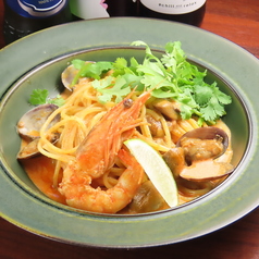 天使の海老のトマトクリームパスタ