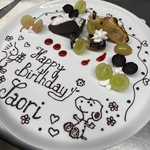 お誕生日や記念日にデザートプレートお作りします！お気軽にお問い合わせください。