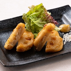 鶏の蓮根はさみ揚げ
