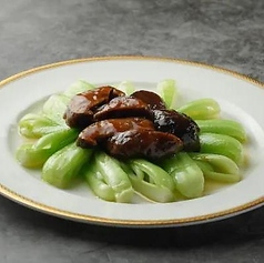 椎茸と青梗菜のオイスターソース/空芯菜炒め