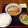 料理メニュー写真 カツだきセット(かけうどん/ざるうどん)