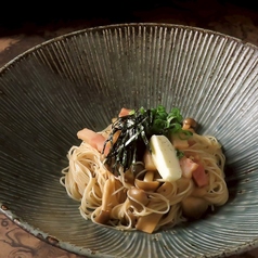 きのことベーコンのバター醤油そうめん