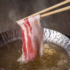 はなび名物：茨城県産 秀麗豚のしゃぶしゃぶ ～おでん出汁～ 