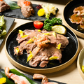 料理メニュー写真&nbsp;牛タン炙り焼きサルサソースがけ
