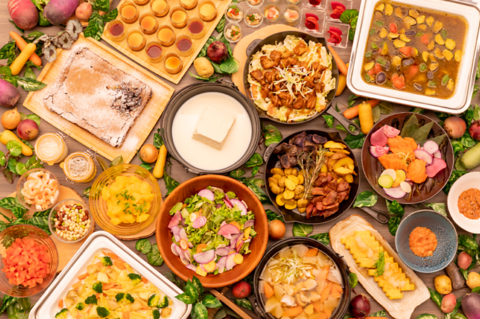 道産食材を使用したビュッフェスタイル