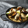 料理メニュー写真 5種の貝のパエージャorアロス　2P