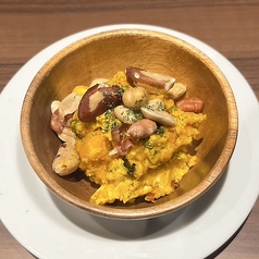 カボチャとクリームチーズのハチミツかけ