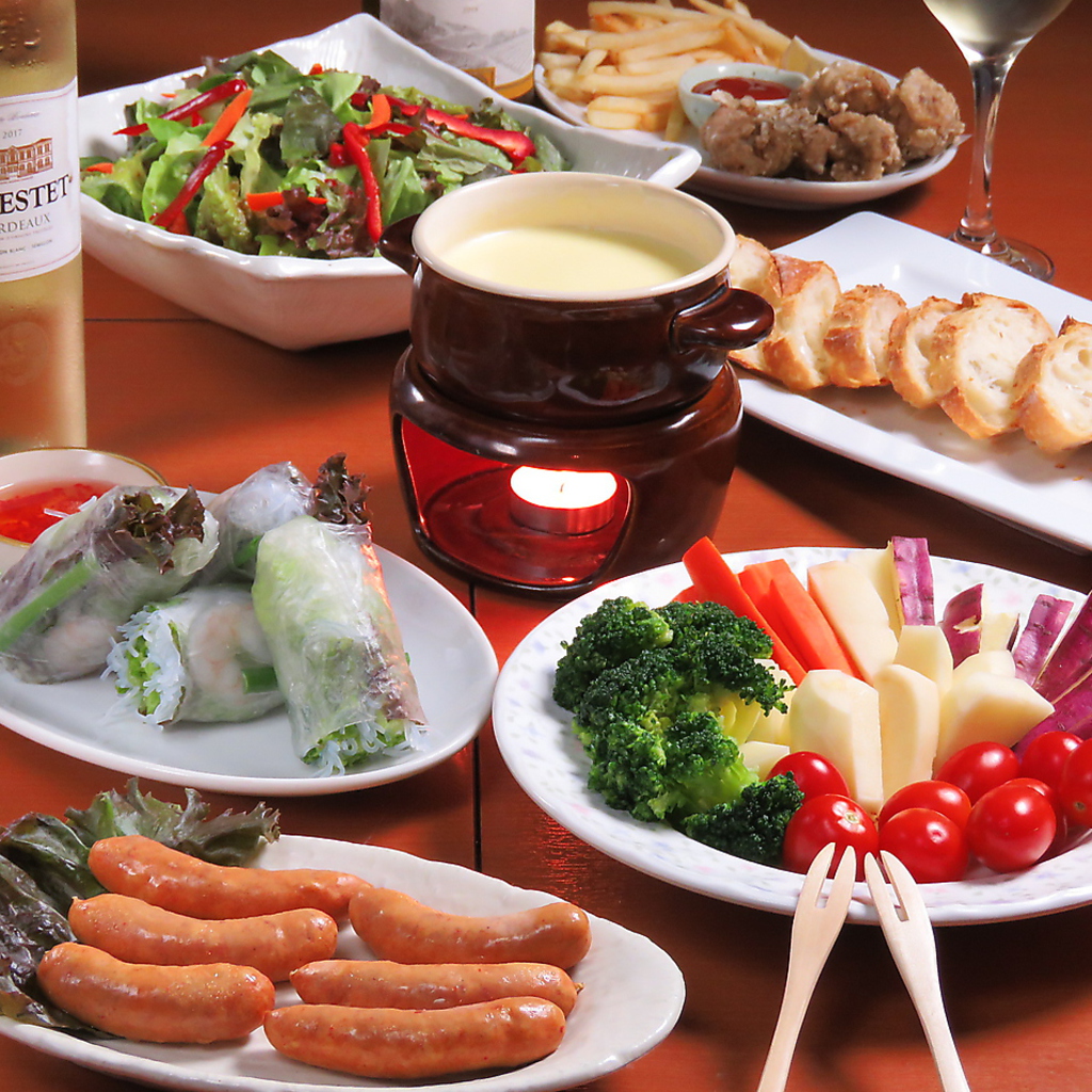 とろ～りチーズフォンデュを食べ放題で♪