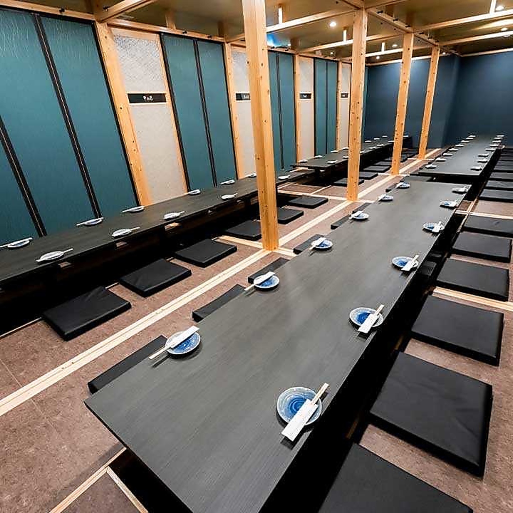 スタイリッシュな【完全個室】１１～２０名/３６～５０名/５１～７2名等、最大200名人数に合わせて◎