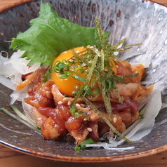 種鶏地鶏のユッケ