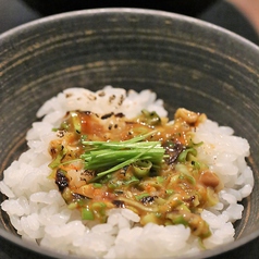 酒盗と葱の炙り御飯