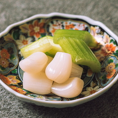 塩らっきょうとセロリの浅漬け