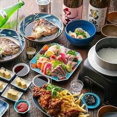 囲炉裏のおっきゃがり 活魚煙舎 かつぎょえんやのコース写真