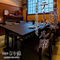 テーブル席は、気の合う仲間との集まりや家族利用にぴったり。明るすぎず落ち着いた照明の中で、ゆっくりと料理と会話を楽しめます。