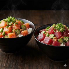 種類豊富な「丼セット」♪魚系もあるのでお好きな丼を！