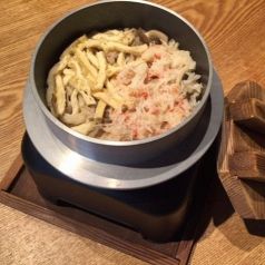 ズワイ蟹の釜飯