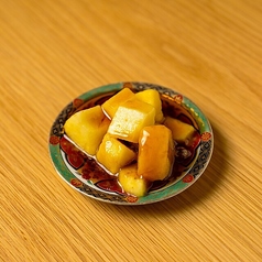 冷やしパイン 黒蜜かけ