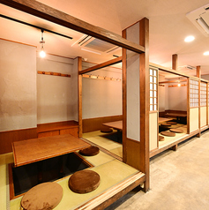 最大２５名様までの掘りごたつの完全個室です。小さいお子様やご家族様でのお食事会や、ご友人や会社の仲間での宴会等のご利用など様々なシーンでお客様に活用されております！