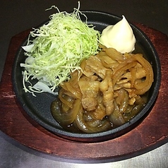 豚バラの生姜焼き/砂肝にんにく炒め