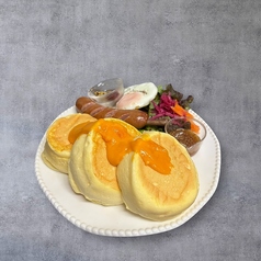 ソーセージエッグパンケーキ