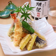 季節野菜と海老天ぷら