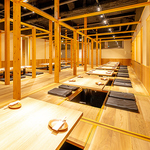 心地よくお過ごし頂けるように掘り炬燵席を完備。多人数のご宴会にもぴったりです。　 #海鮮 #もつ鍋