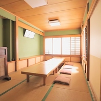 掘りごたつの完全個室席あり