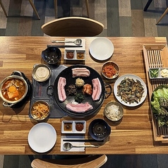 ナムル盛りサムギョプサルセット