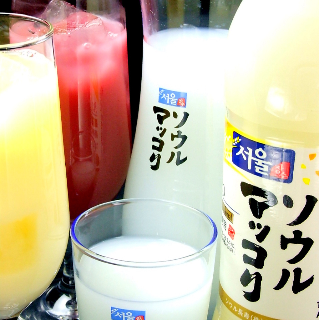 カクテルはフルーツ系・ミルク系・健康系など色々☆マッコリもありますよ！