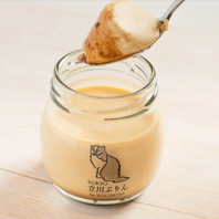 デザートのプリンにもこだわりあり◎