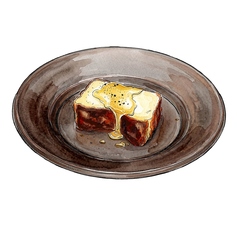 こだわりのバスク風チーズケーキ~濃厚バジルと白みそでお酒に合う~