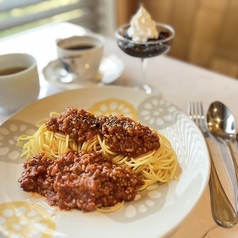 ミートソースパスタの写真