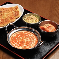 バターチキン＆チーズナン定食