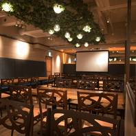 プロジェクター・マイク・ビンゴ機などの設備完備