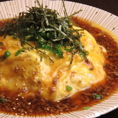 ビビンバ風オムライス 肉味噌がけ