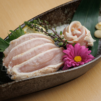 仙人名物の地鶏のたたき