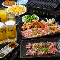 焼肉コース＋飲み放題で楽しむ屋上ビアガーデン